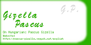 gizella pascus business card